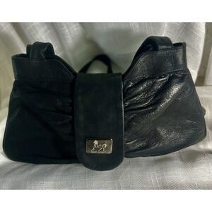 Naty Made In Italy Vera Pelle Black Leather Purse Small
